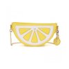 LATEST NOVELTY CUTE WATERMELON SHAPE SHOULDER MINI BAG FOR WOMEN - LEMON